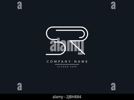 Creative Letters SR Logo Design Vector Template. Stock Vector