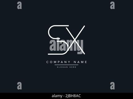 Creative Letters SX Logo Design Vector Template. Stock Vector