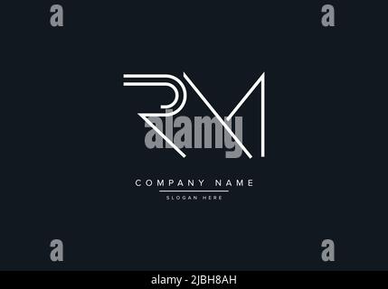 Creative Letters RM Logo Design Vector Template. Stock Vector