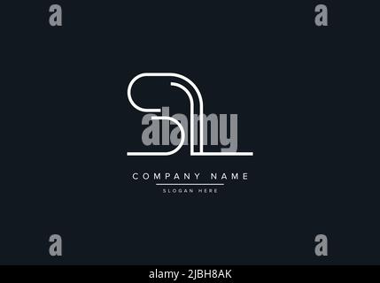 Creative Letters SL Logo Design Vector Template. Stock Vector
