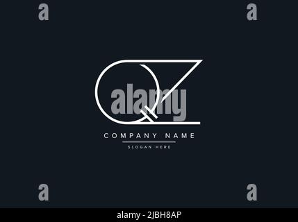 Creative Letters QZ Logo Design Vector Template. Stock Vector