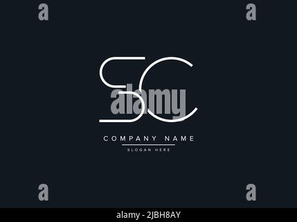 Creative Letters SC Logo Design Vector Template. Stock Vector