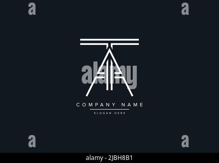 Creative Letters TA Logo Design Vector Template. Stock Vector