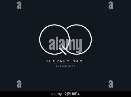 Creative Letters QO Logo Design Vector Template. Stock Vector