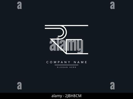 Creative Letters PE Logo Design Vector Template. Stock Vector