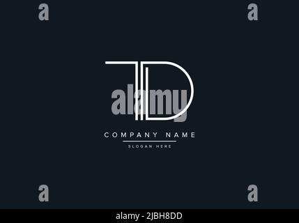 Creative Letters TD Logo Design Vector Template. Stock Vector