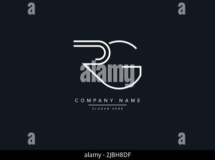 Creative Letters RG Logo Design Vector Template. Stock Vector