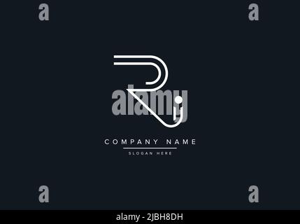 Creative Letters RI Logo Design Vector Templat. Stock Vector