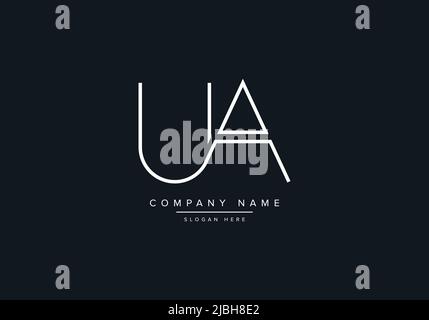 Creative Letters UA Logo Design Vector Template. Stock Vector