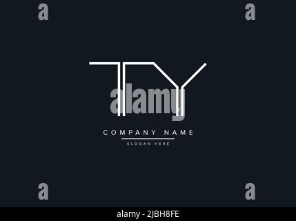 Creative Letters TY Logo Design Vector Template. Stock Vector
