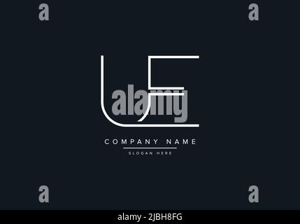 Creative Letters UE Logo Design Vector Template. Stock Vector