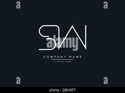 Creative Letters SW Logo Design Vector Template. Stock Vector