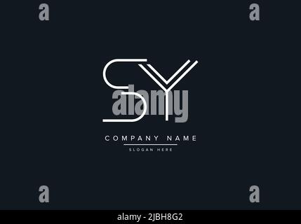 Creative Letters SY Logo Design Vector Template. Stock Vector