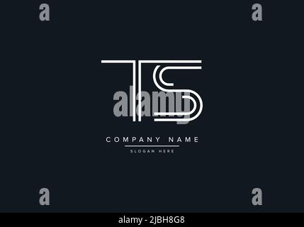 Creative Letters TS Logo Design Vector Template. Stock Vector