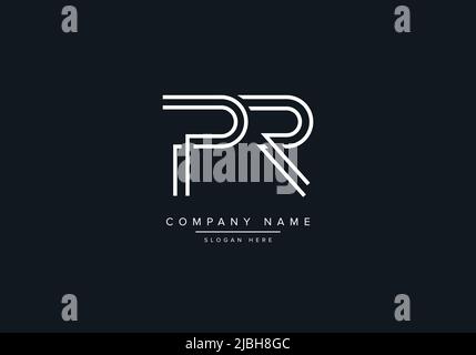 Creative Letters PR Logo Design Vector Template. Stock Vector