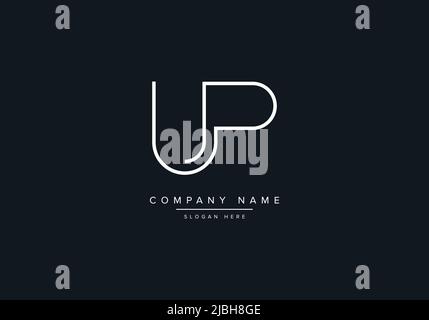 Creative Letters UP Logo Design Vector Template. Stock Vector