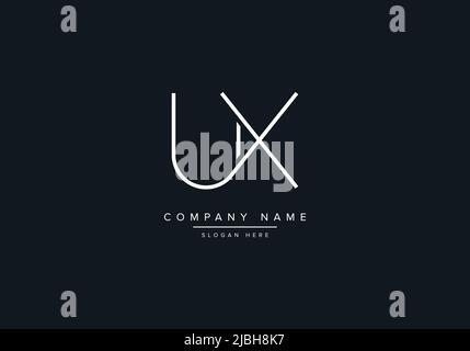 Creative Letters UX Logo Design Vector Template. Stock Vector