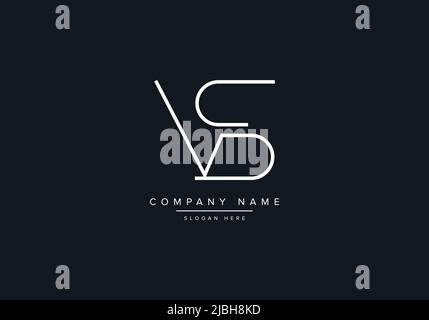 Creative Letters VS Logo Design Vector Template. Stock Vector
