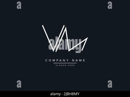 Creative Letters VM Logo Design Vector Template. Stock Vector