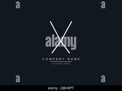 Creative Letters VX Logo Design Vector Template. Stock Vector