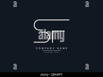 Creative Letters SF Logo Design Vector Template. Stock Vector