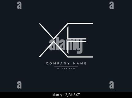 Creative Letters XE Logo Design Vector Template. Stock Vector