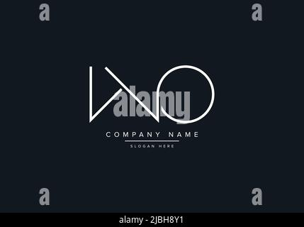 Creative Letters WO Logo Design Vector Template. Stock Vector