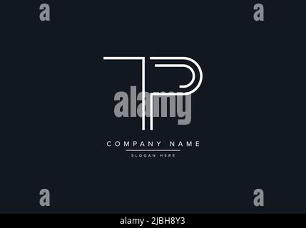 Creative Letters TP Logo Design Vector Template. Stock Vector