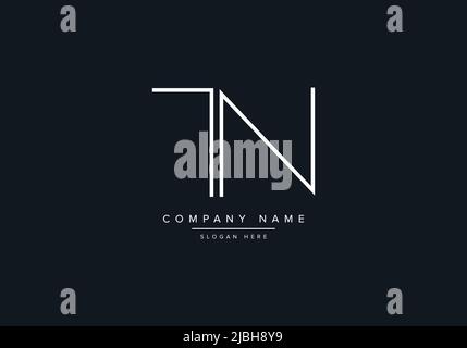 Creative Letters TN Logo Design Vector Template. Stock Vector