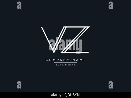 Creative Letters VZ Logo Design Vector Template. Stock Vector
