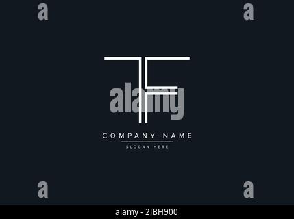 Creative Letters TF Logo Design Vector Template. Stock Vector