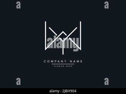 Creative Letters WY Logo Design Vector Template. Stock Vector