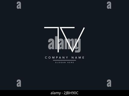 Creative Letters TV Logo Design Vector Template. Stock Vector
