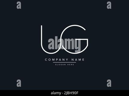Creative Letters UG Logo Design Vector Template. Stock Vector