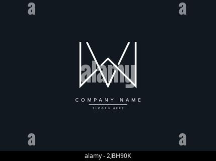 Creative Letters WV Logo Design Vector Template. Stock Vector