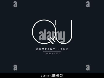Creative Letters QU Logo Design Vector Template. Stock Vector