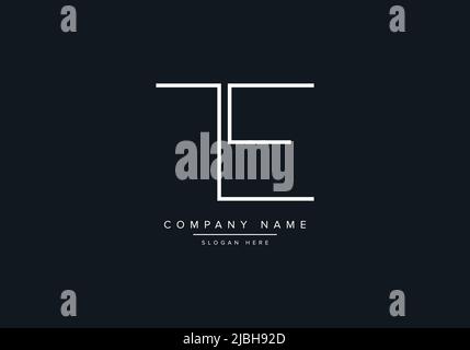 TE abstract letters logo monogram Stock Vector