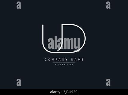 UD abstract letters logo monogram Stock Vector