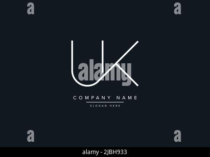 UK abstract letters logo monogram Stock Vector