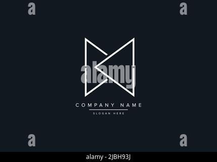 WM abstract letters logo monogram Stock Vector
