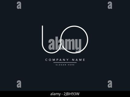 UO abstract letters logo monogram Stock Vector