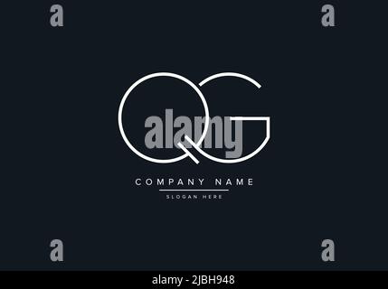 QG abstract letters logo monogram Stock Vector