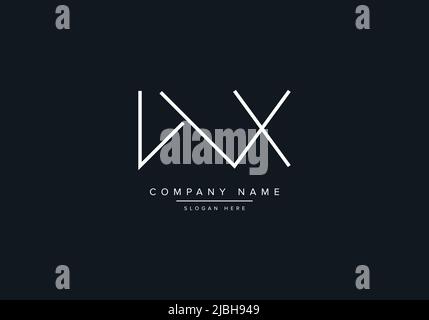 WX abstract letters logo monogram Stock Vector