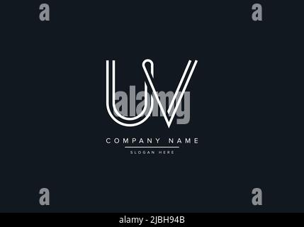 UV abstract letters logo monogram Stock Vector