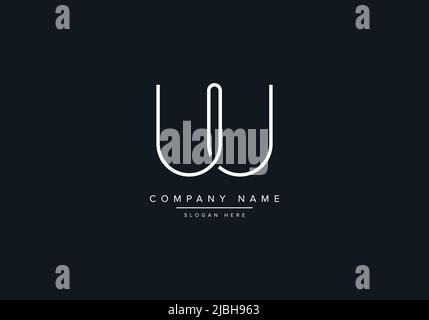 UU abstract letters logo monogram Stock Vector