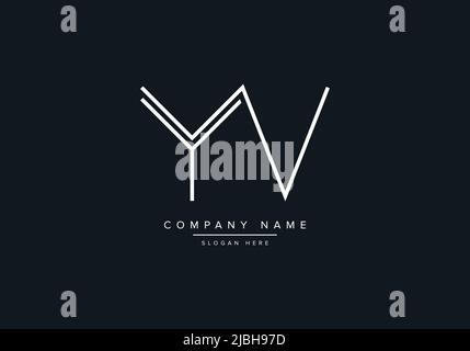 YV abstract letters logo monogram Stock Vector