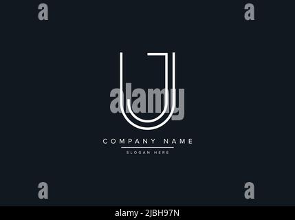 UJ abstract letters logo monogram Stock Vector