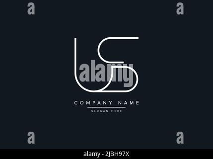 US abstract letters logo monogram Stock Vector