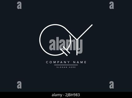 QY abstract letters logo monogram Stock Vector