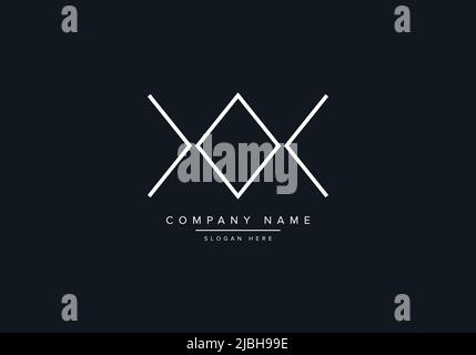 XX abstract letters logo monogram Stock Vector